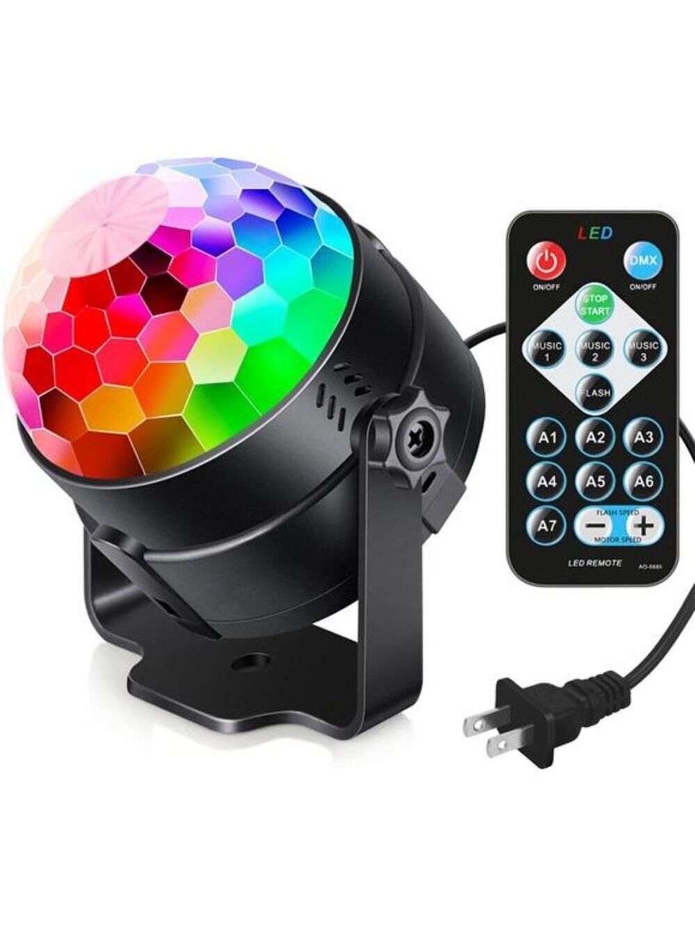 Sound activated disco ball party light LED DJ strobe stage light with remote
